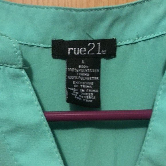 Rue 21 teal green sleeveless dress size large - Picture 2 of 7